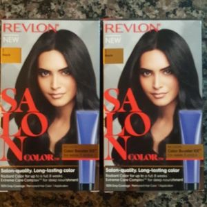 Revlon black #1 salon color hair color lot 2 new